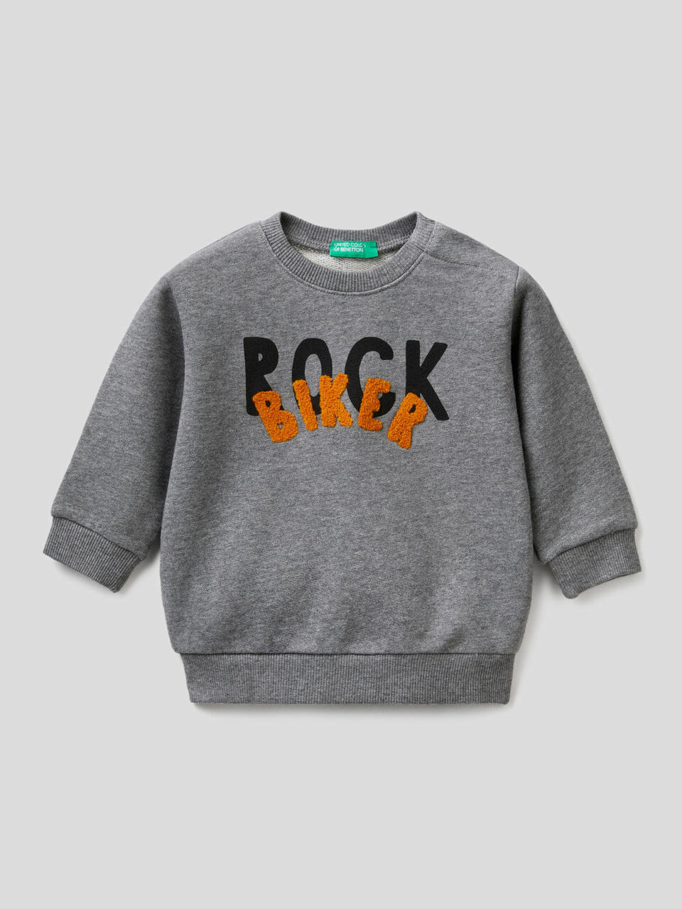100% cotton sweatshirt with print and embroidery image number 1