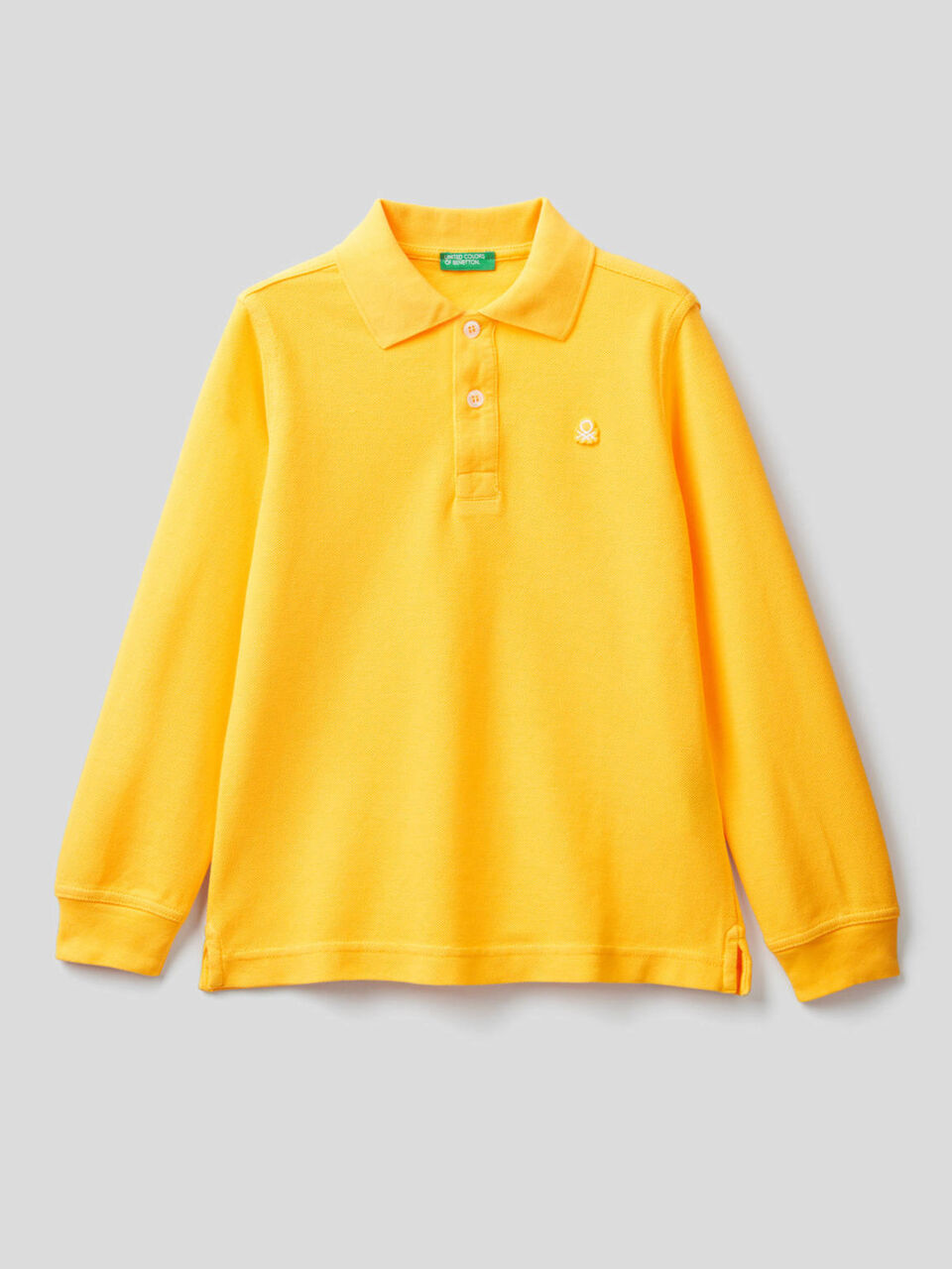 100% organic cotton long sleeve polo image number 1
