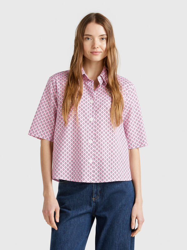 Patterned shirt in lightweight cotton Women