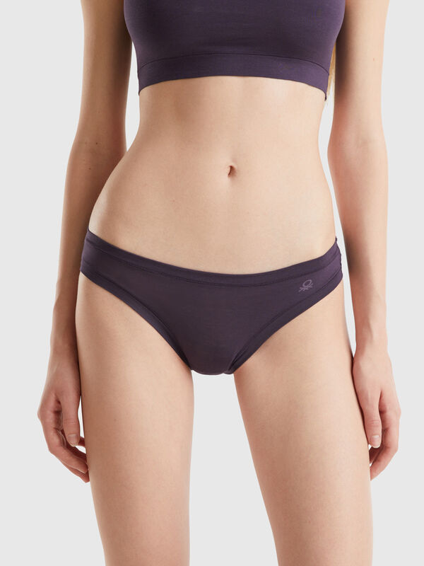 Low rise underwear in super stretch organic cotton Women