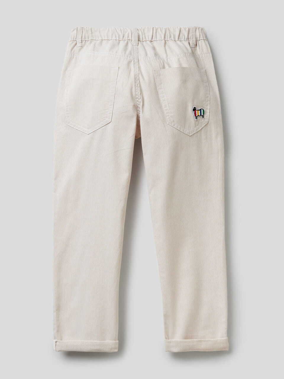Striped trousers in 100% cotton image number 2