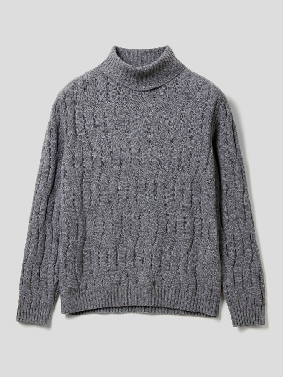 Knit sweater in cashmere and wool blend image number 1