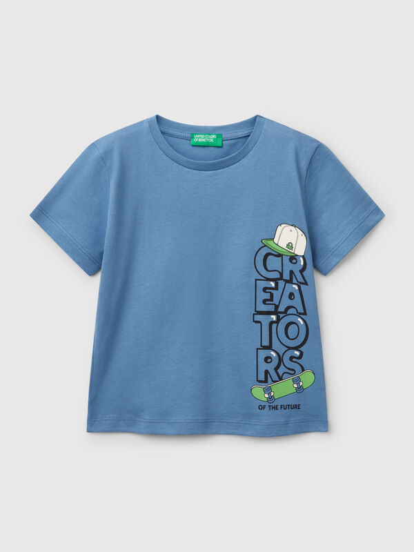 T-shirt in cotton with print Junior Boy