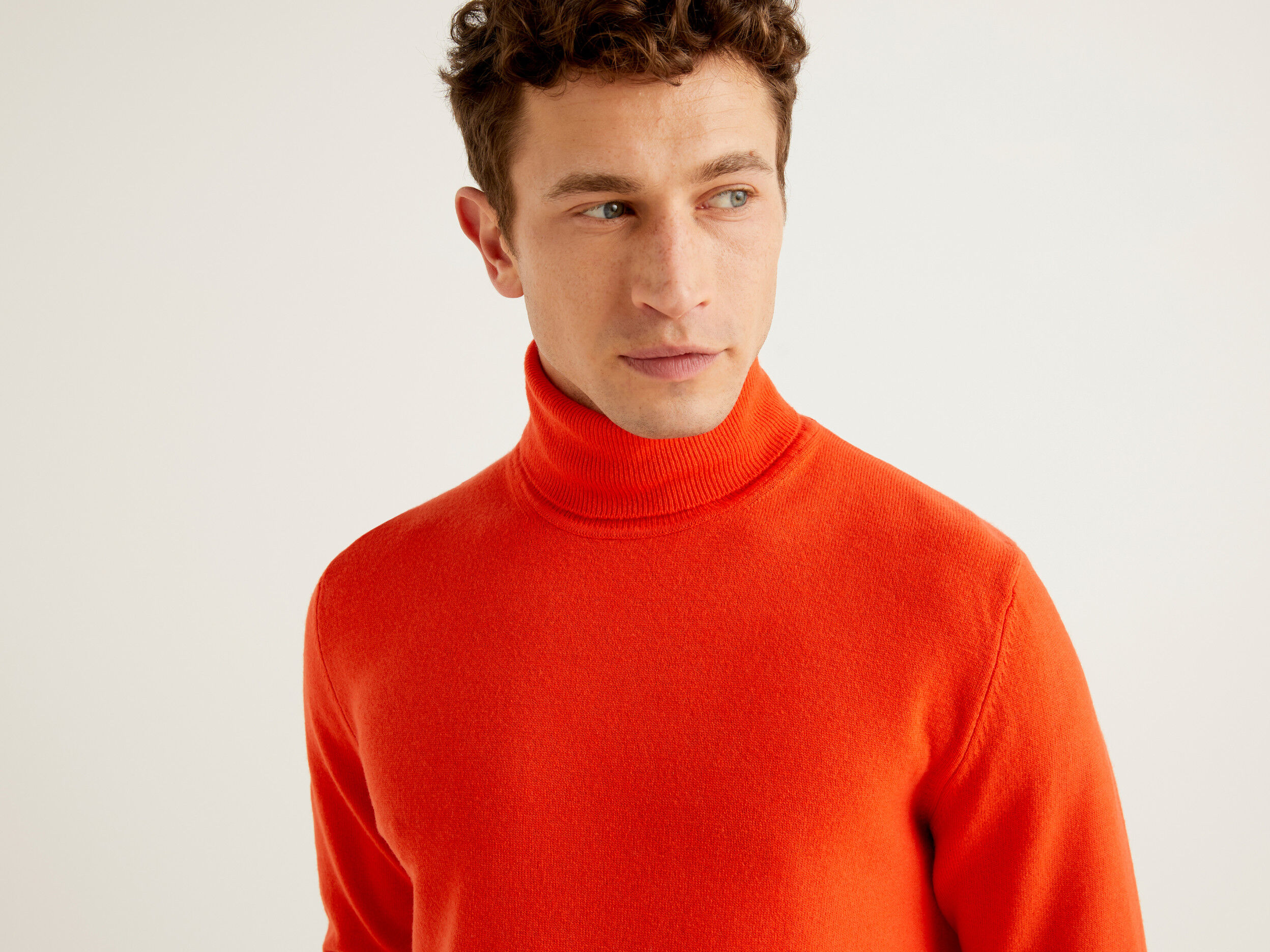orange turtleneck men