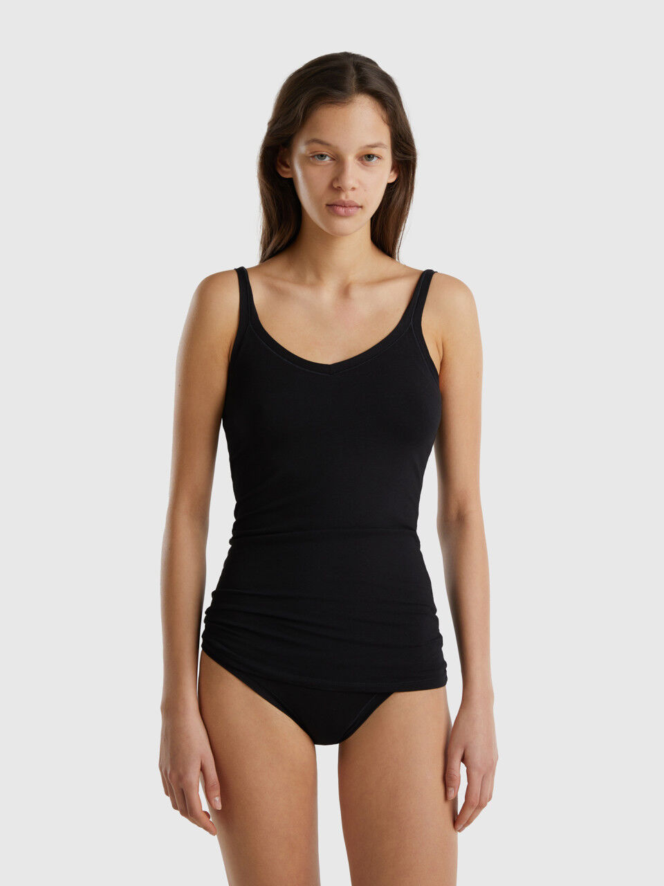 Tank top in super stretch organic cotton