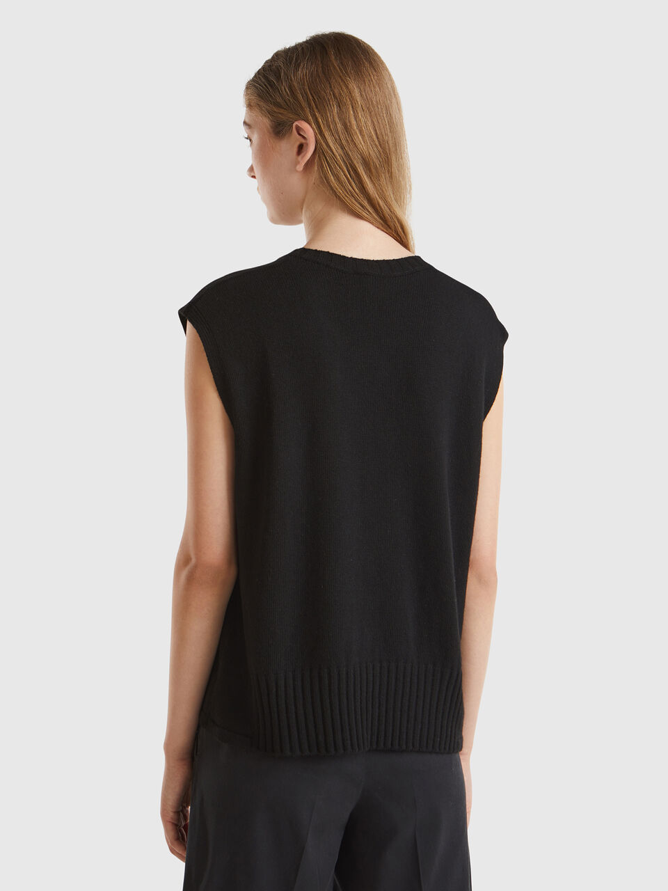 SLEEVELESS SWEATER Women image number null