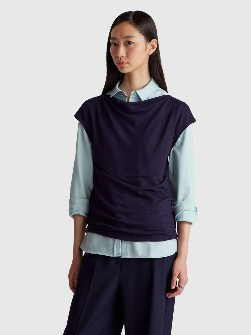 SLEEVELESS SWEATER Women image number null