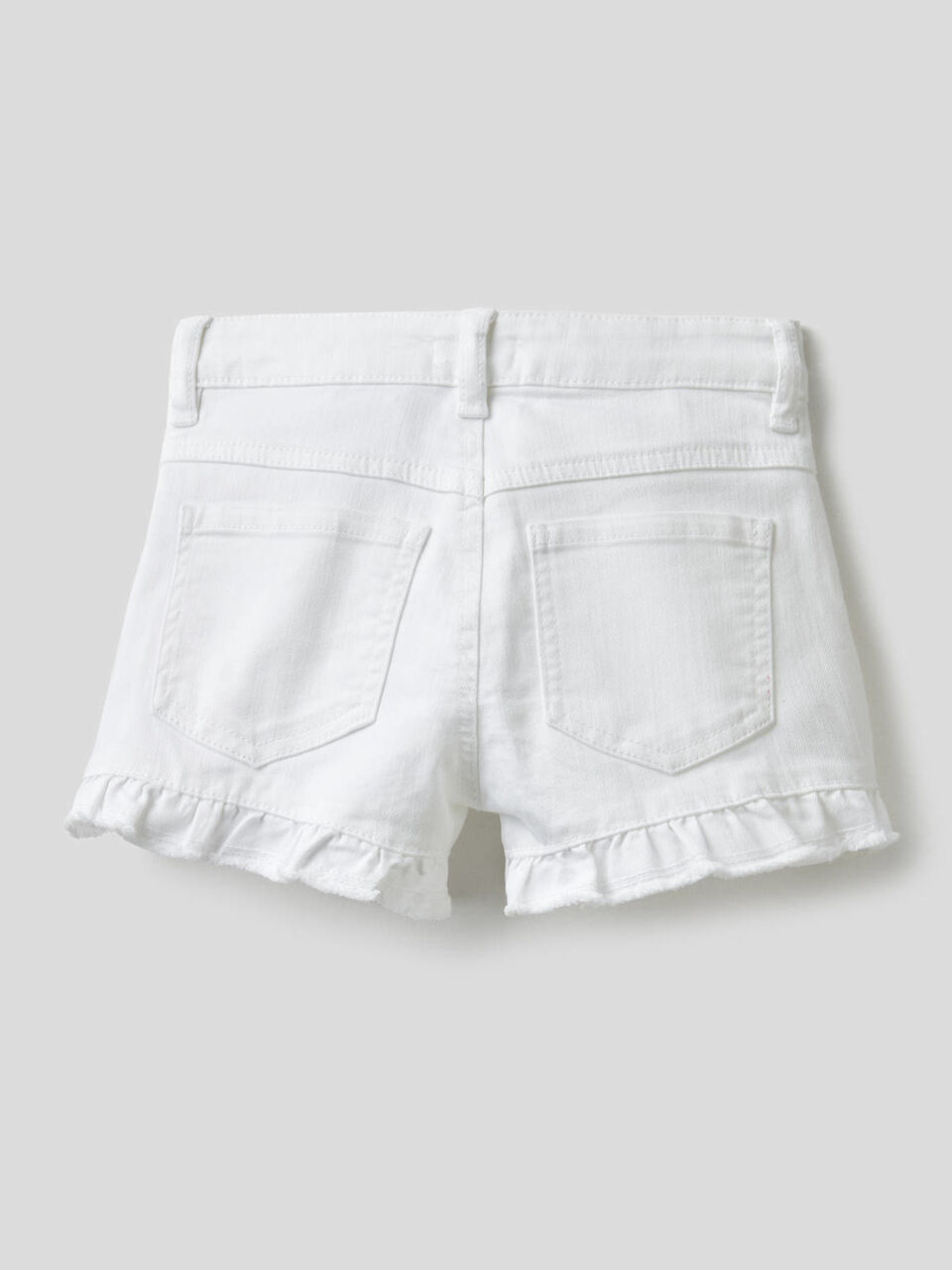 Solid color shorts with rouche image number 2