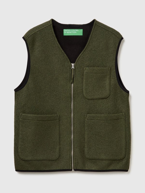 Vest in wool blend Men