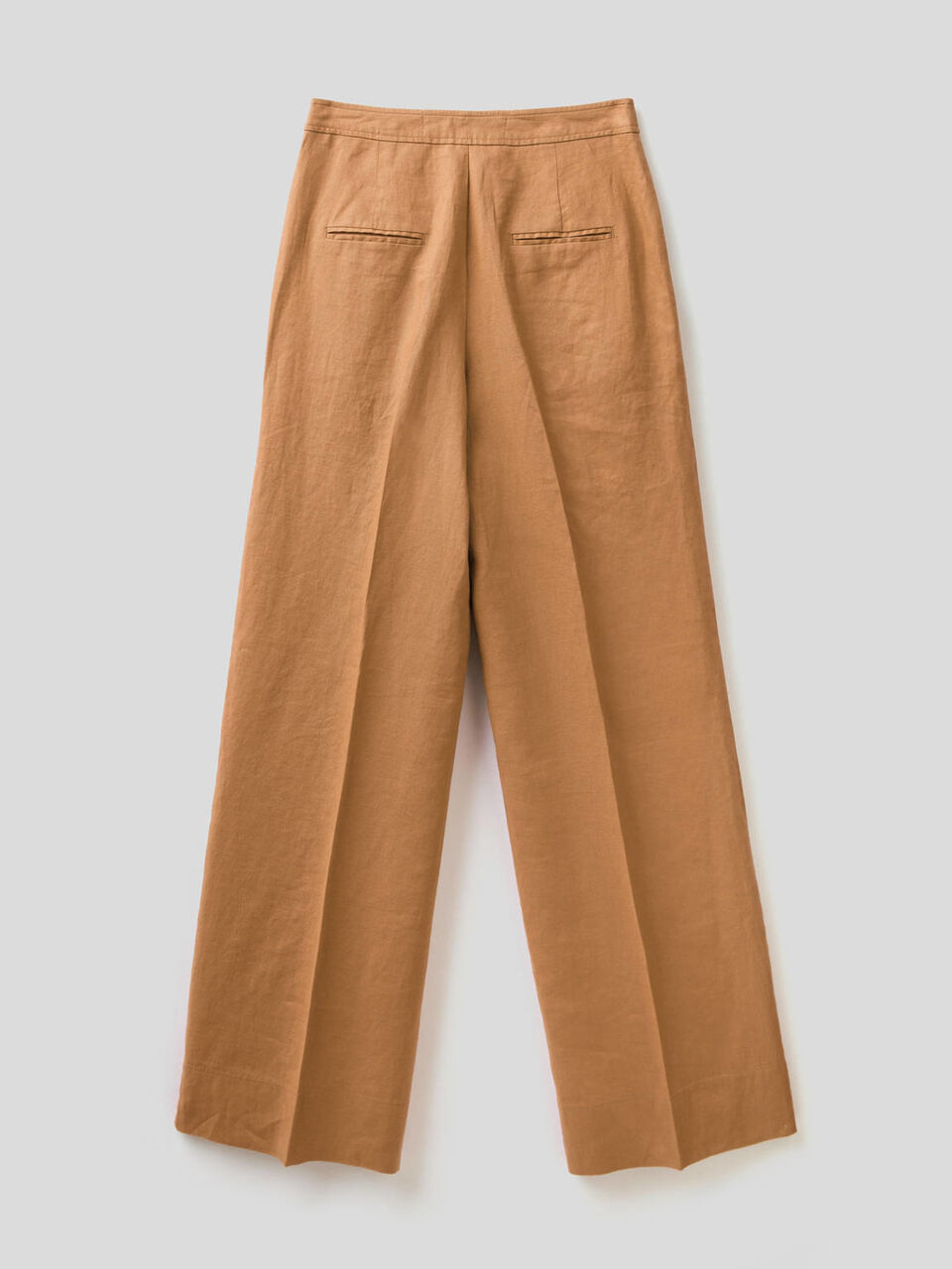 Palazzo trousers in 100% linen image number null