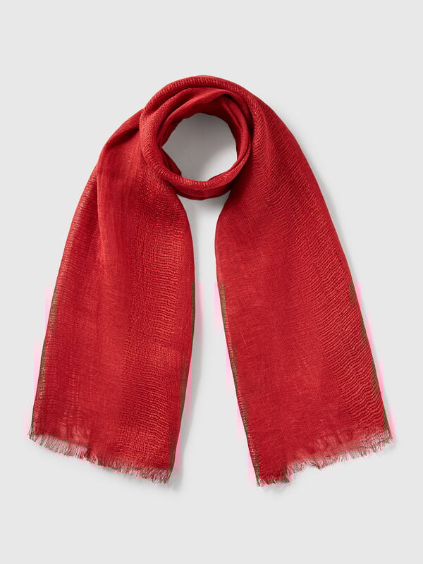 Lightweight scarf in pure linen Women
