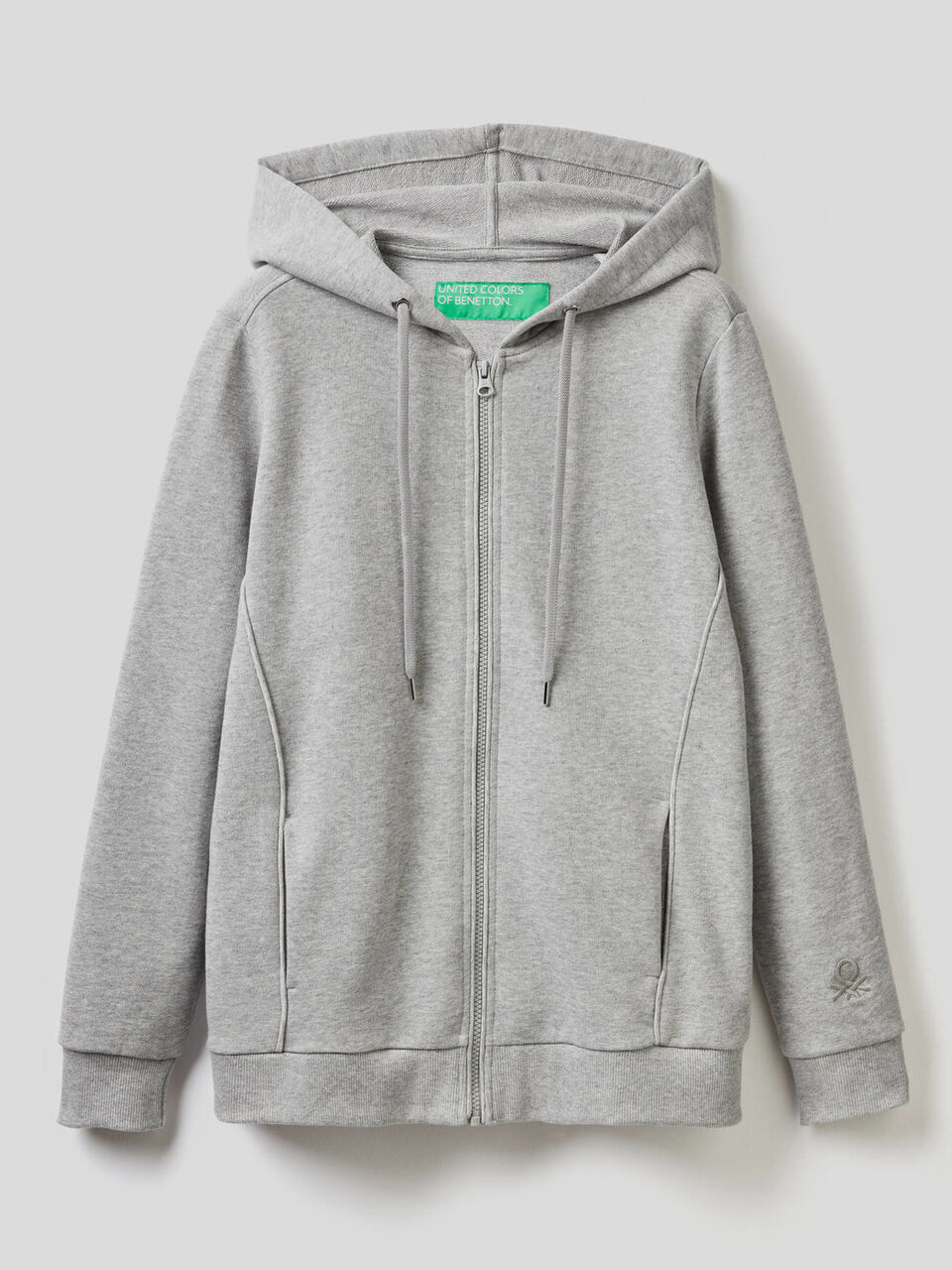 Zip-up hoodie in 100% cotton image number null