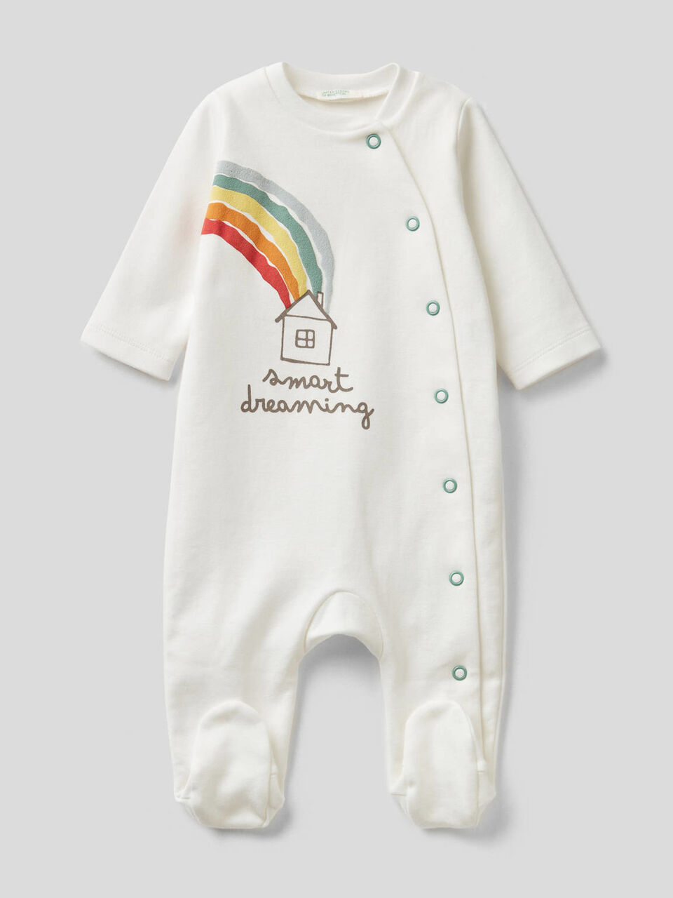 Onesie with print in 100% organic cotton image number 1