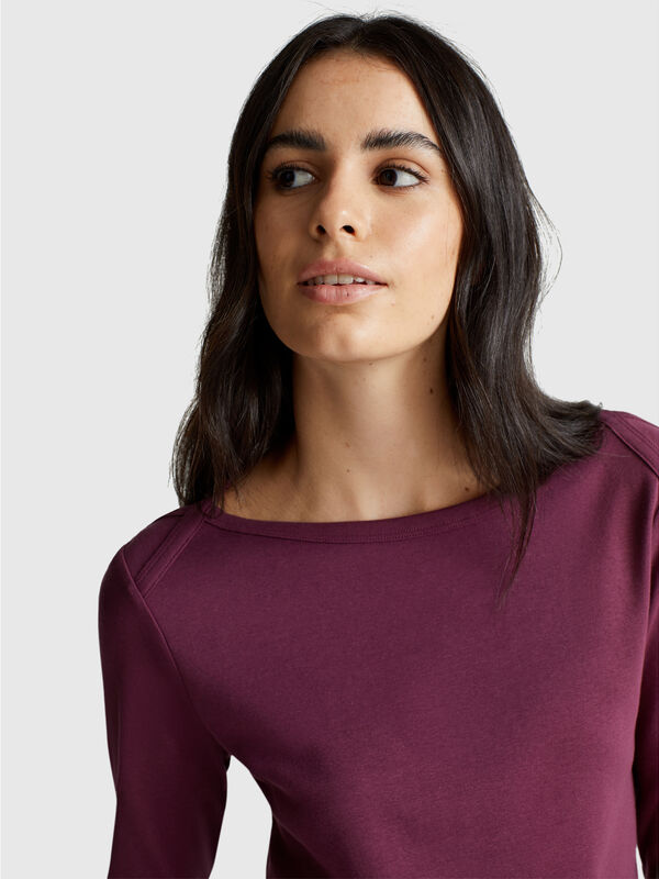 T-shirt with boat neck T-shirt with boat neck Women