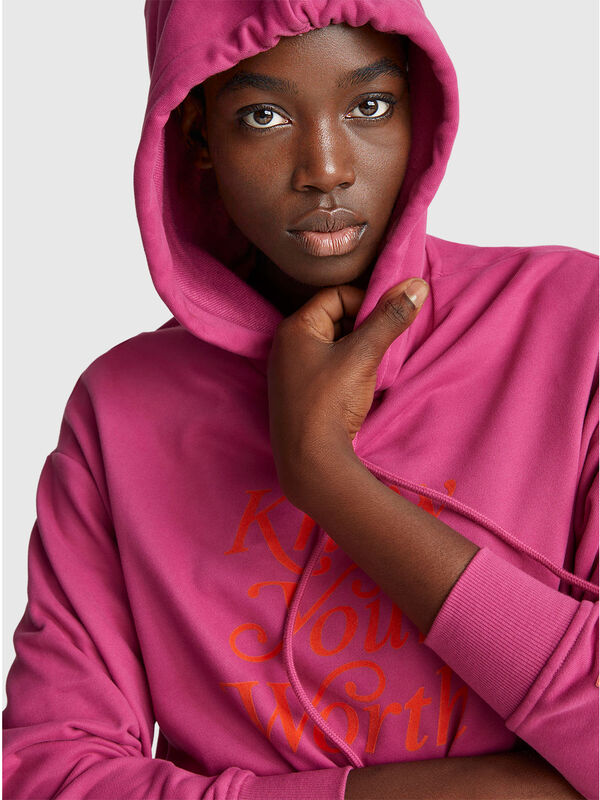 Hoodie with slogan Women