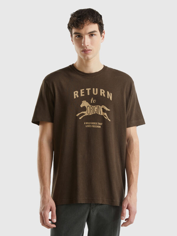 T-shirt in linen blend Men