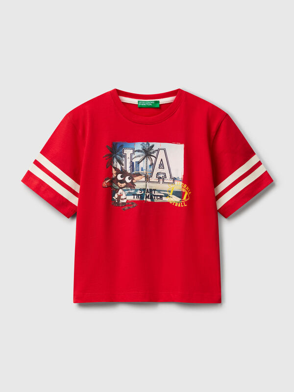 Oversized fit t-shirt with photographic print Junior Boy