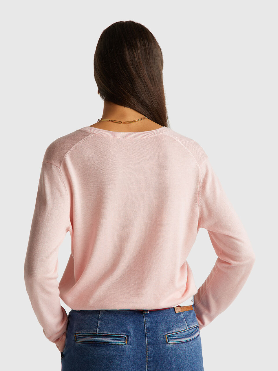 V NECK SWEATER L/S Women image number null