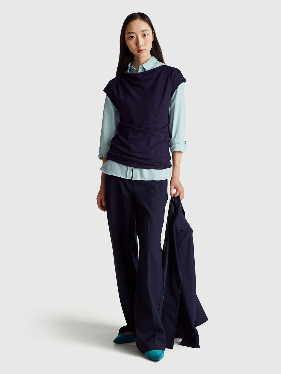 SLEEVELESS SWEATER Women image number null