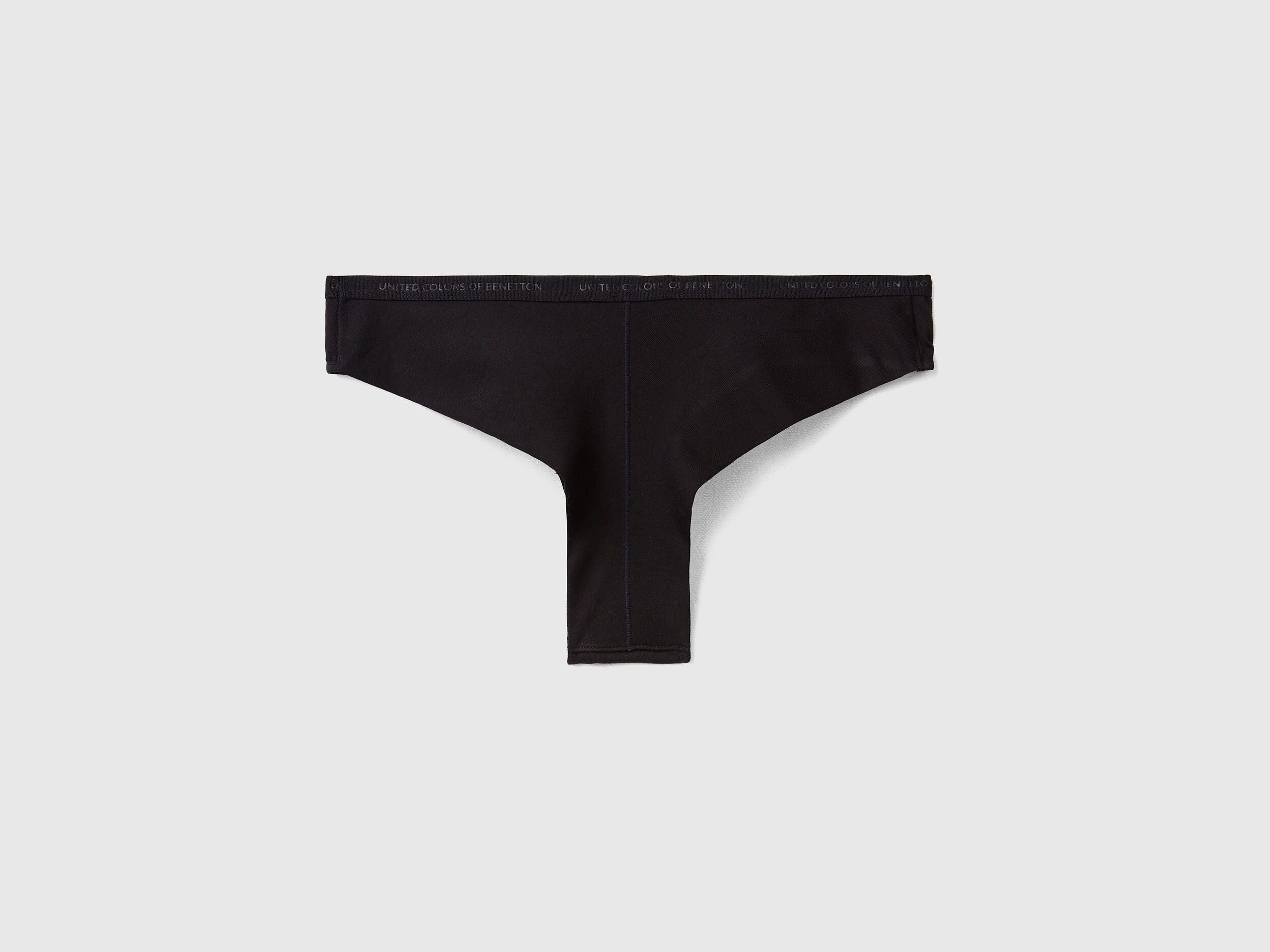 Brazilian underwear in stretch organic cotton Black Benetton
