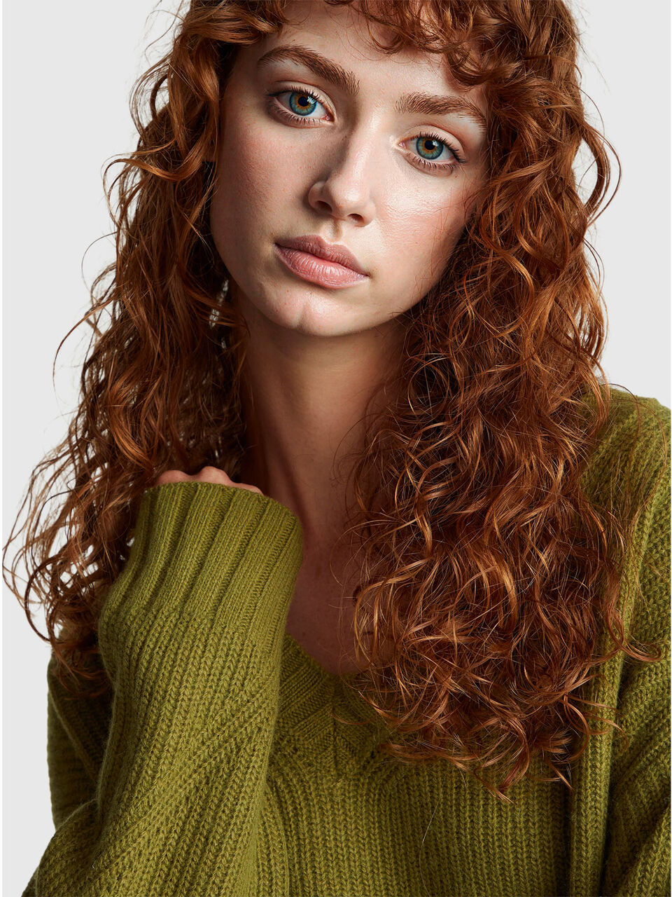 V NECK SWEATER L/S Women image number null