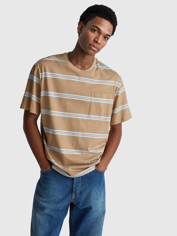 Striped t-shirt in pure cotton Men