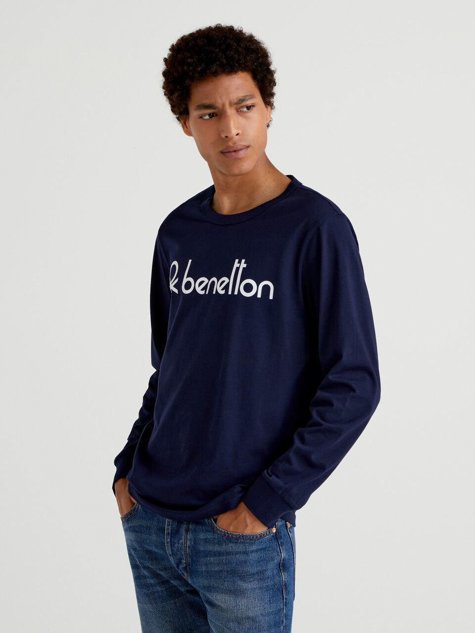 Benetton full sleeves t shirt clearance