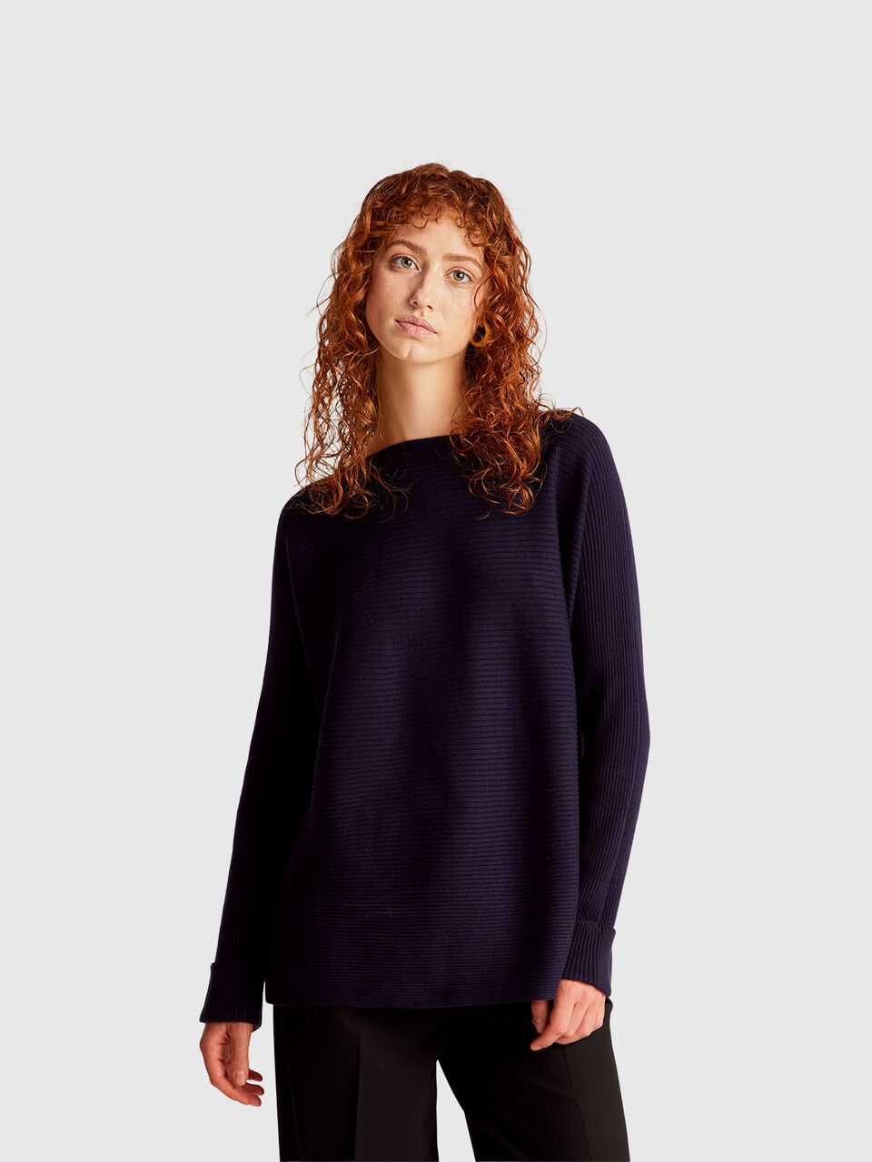 BOAT-NECK SWEAT.L/S Women image number null