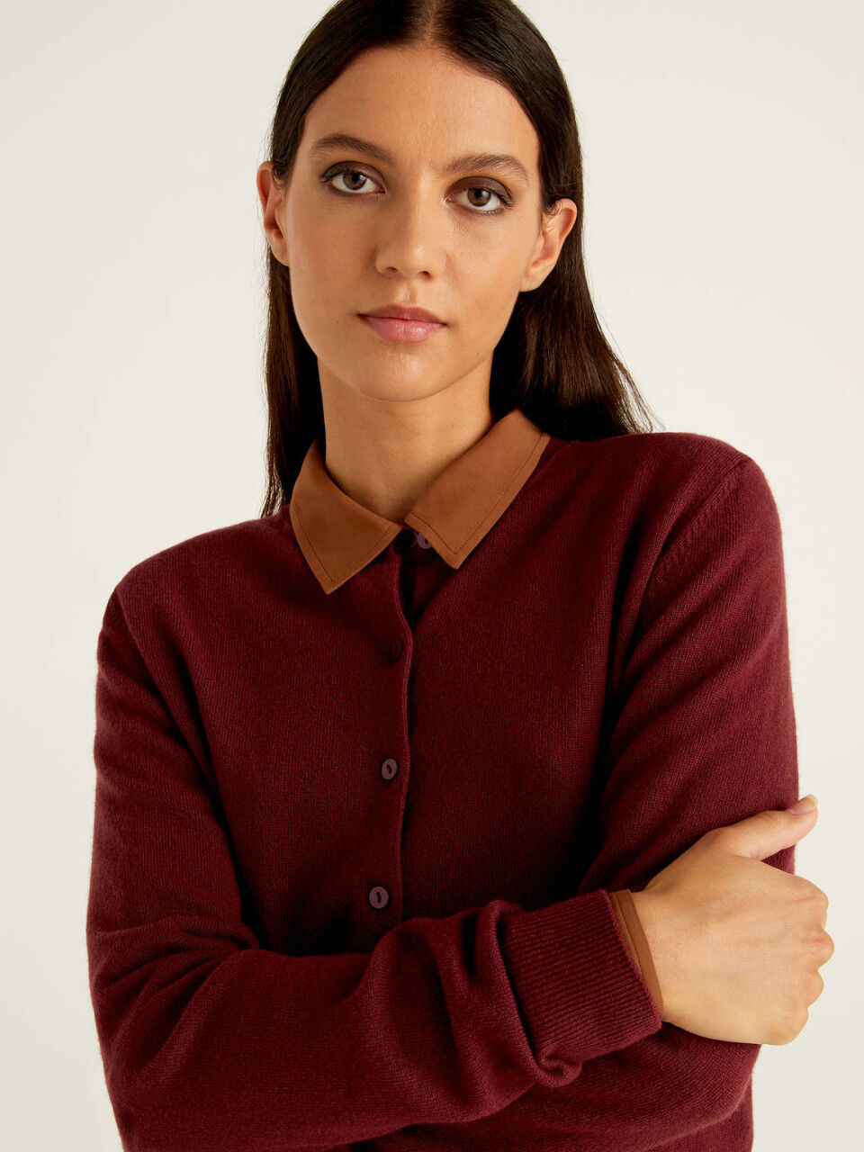 benetton merino wool cardigan