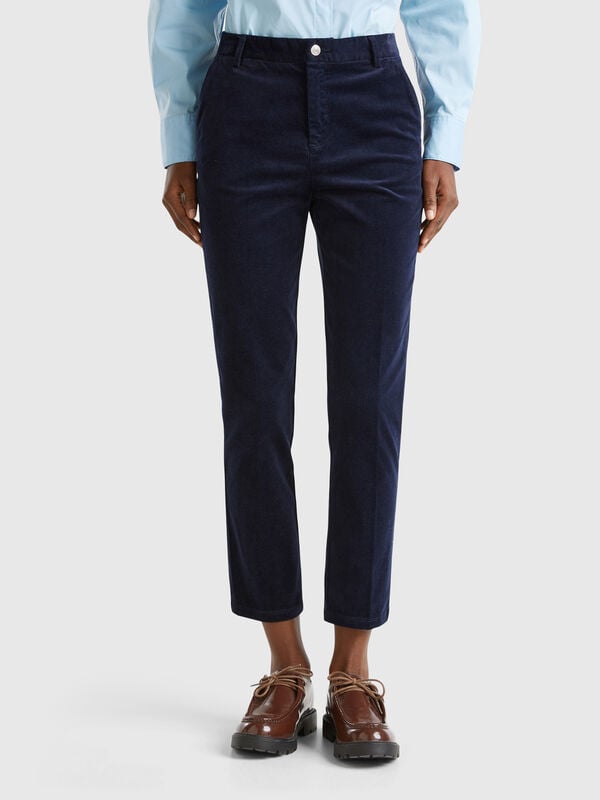 Stretch velvet chinos Women