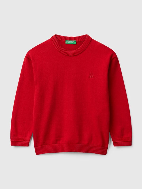 Sweater in pure cotton with logo Junior Boy