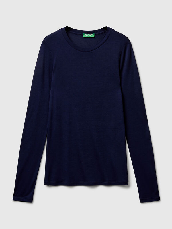 T-shirt in viscose and cashmere blend T-shirt in viscose and cashmere blend Women