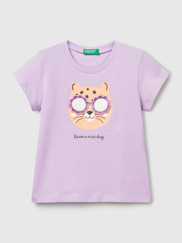 T-shirt with print and application Junior Girl