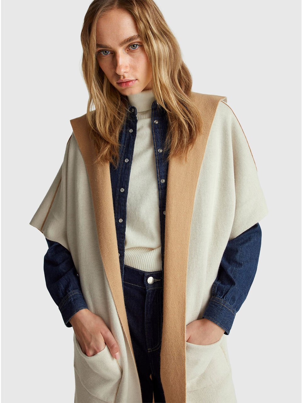 KNITTED COAT Women image number null