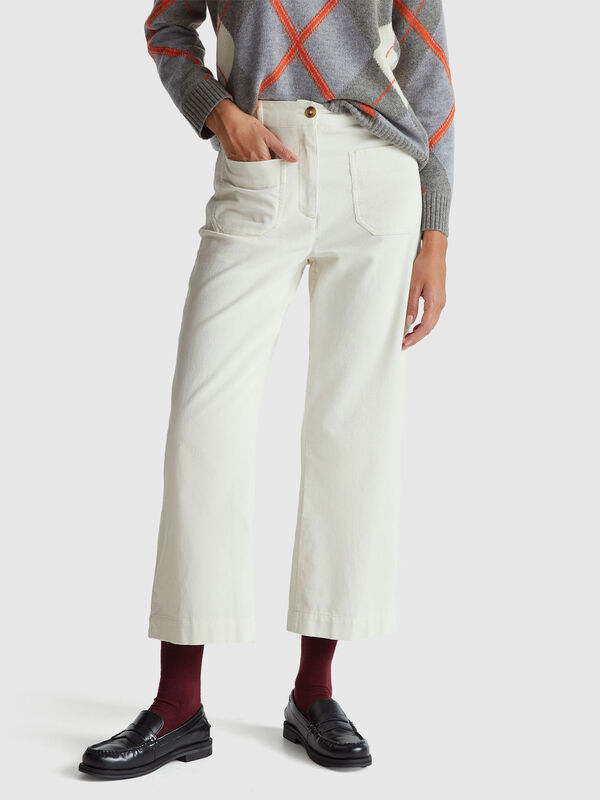 Straight corduroy trousers Women