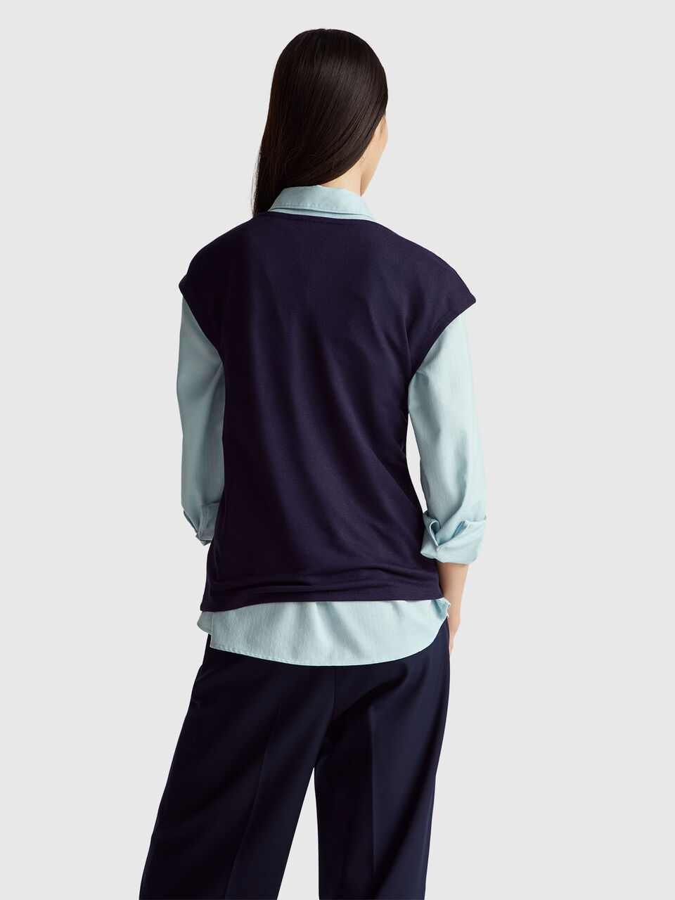 SLEEVELESS SWEATER Women image number null
