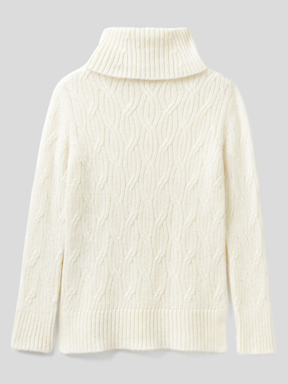 Turtleneck sweater with twisted ribbed knit image number 2