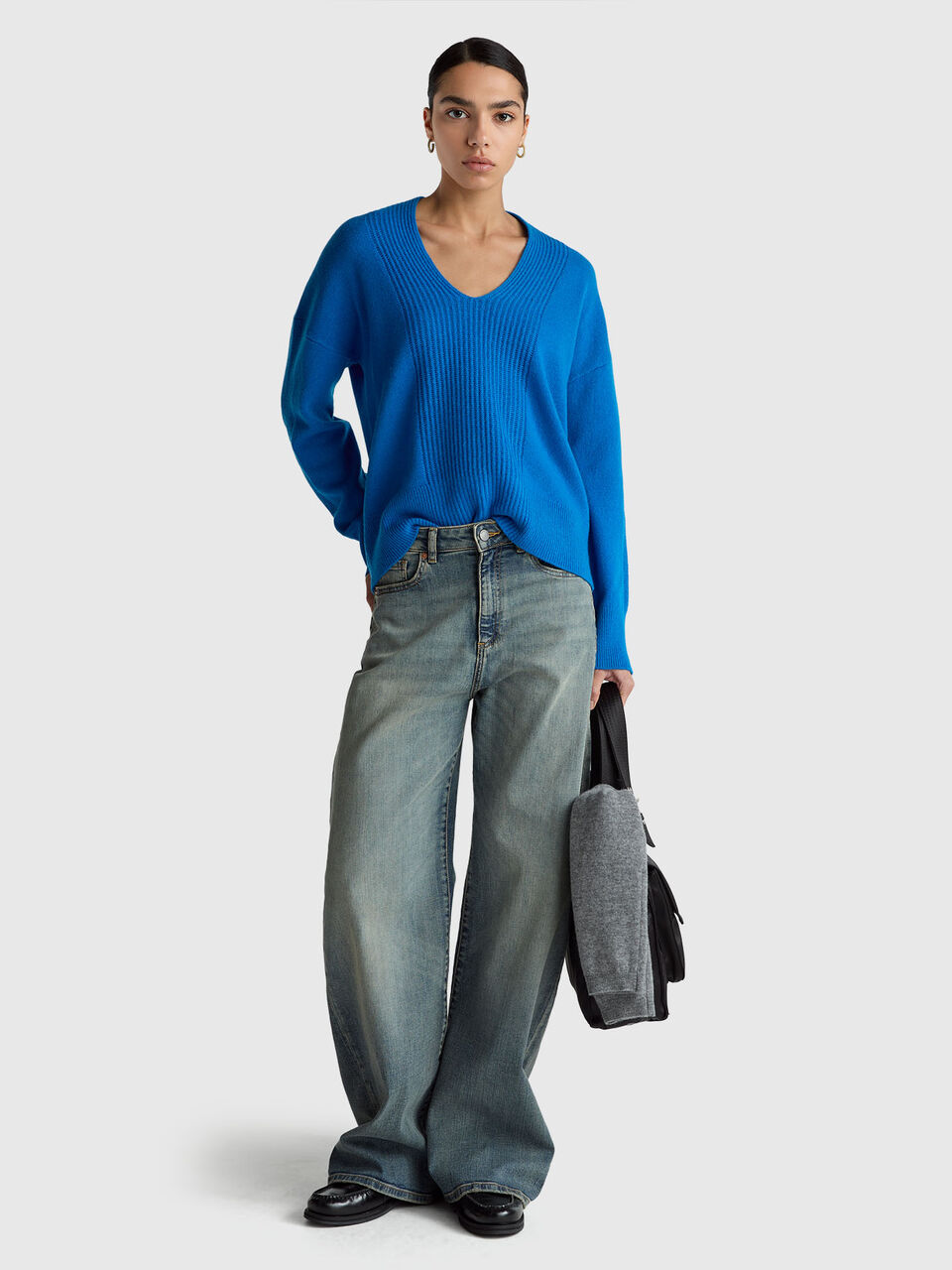 V NECK SWEATER L/S Women image number null