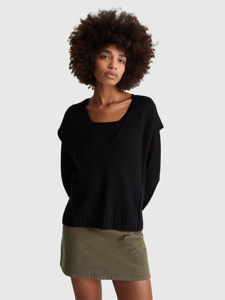 S/L V NECK SWEATER Women