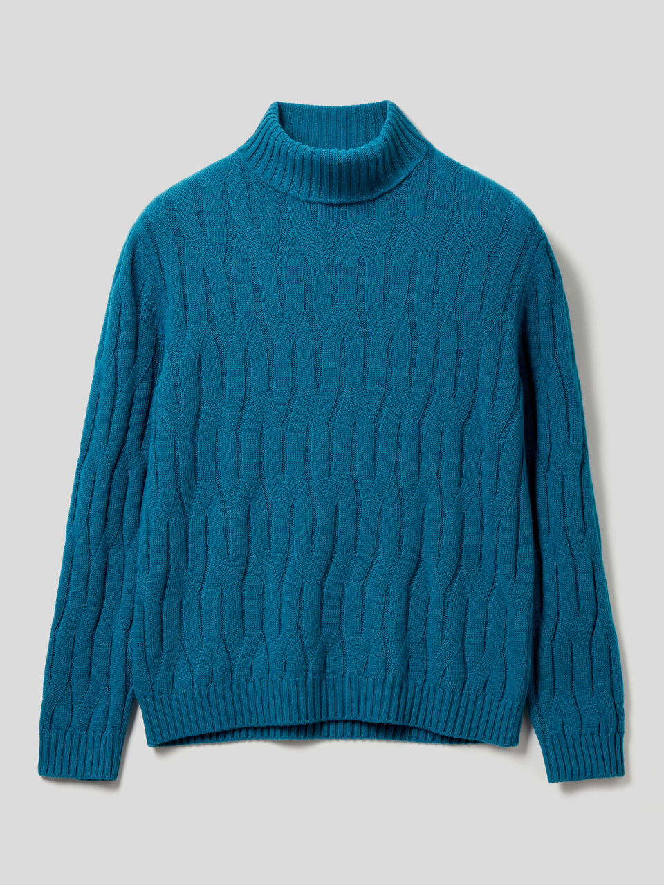 Knit sweater in cashmere and wool blend image number 1