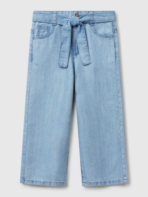Wide fit trousers with belt Junior Girl