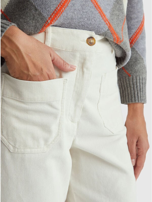 Straight corduroy trousers Women