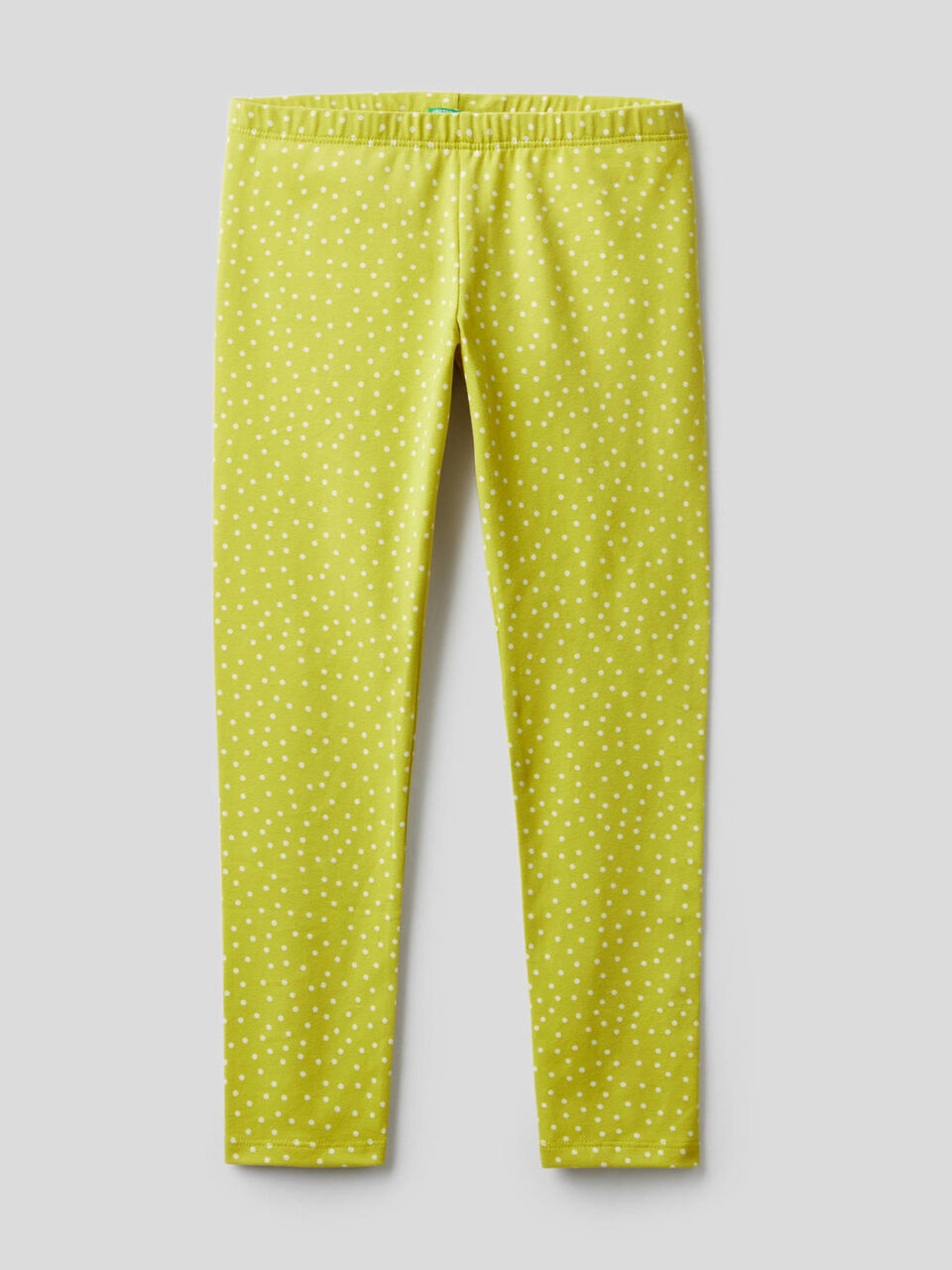 Printed leggings in stretch cotton image number 1