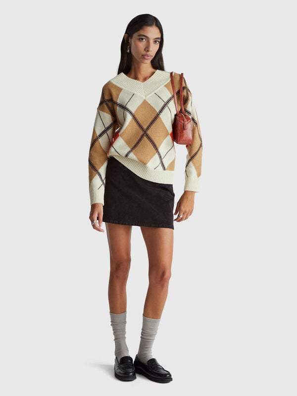 Sweater with diamond inlay Women