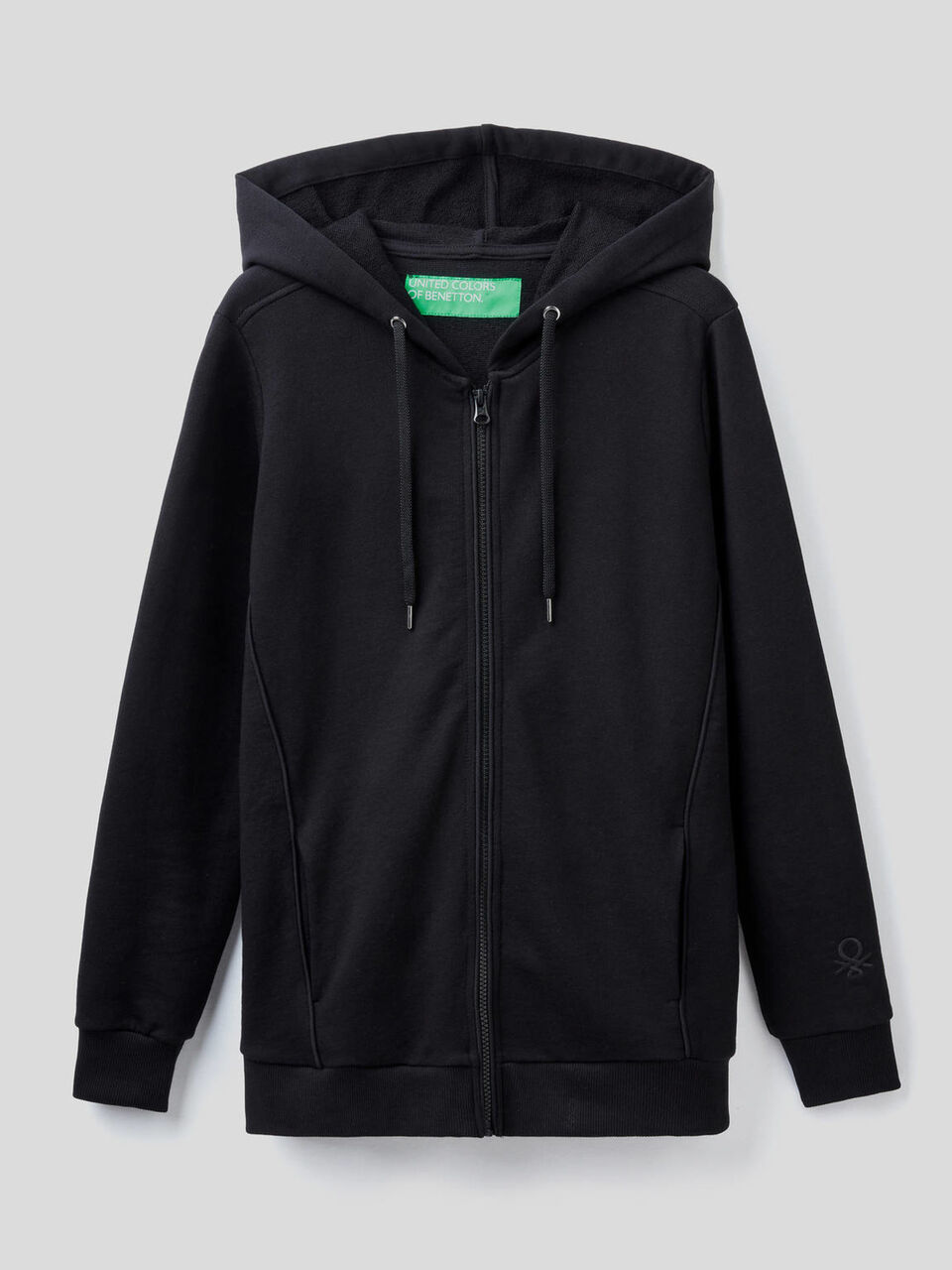 Zip-up hoodie in 100% cotton image number null