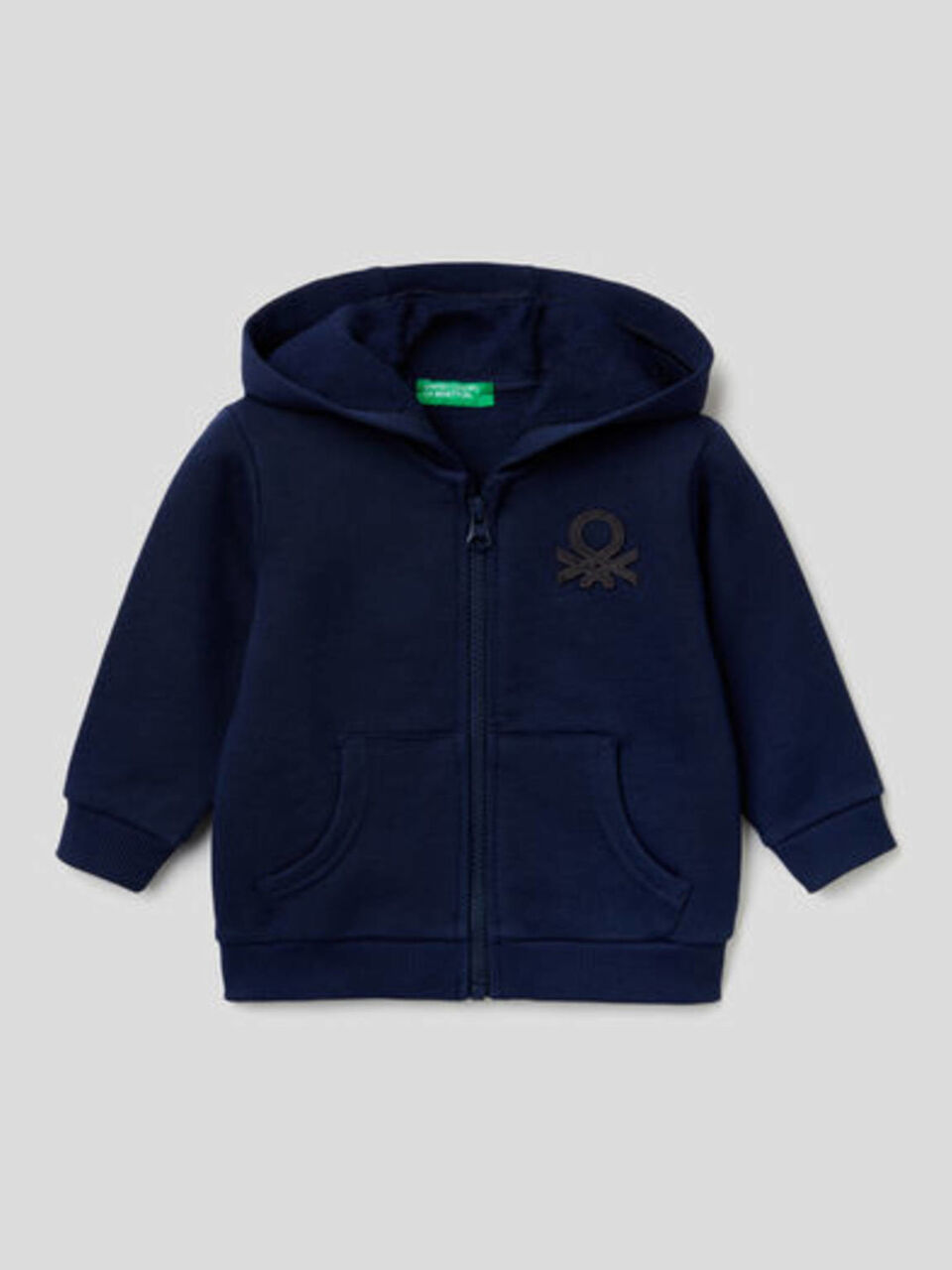 Zip-up hoodie in organic cotton image number 1
