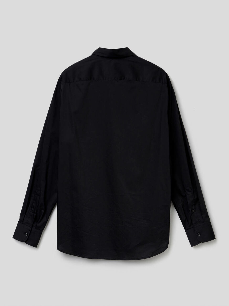 Solid color slim fit shirt Men image number 2