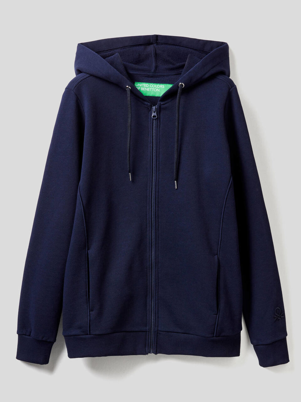 Zip-up hoodie in 100% cotton image number null