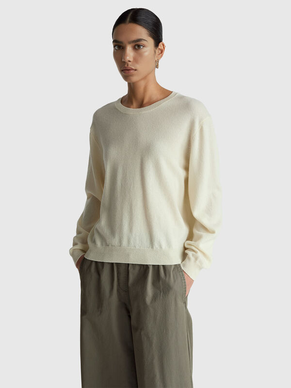 Relaxed fit pure Merino wool sweater Women