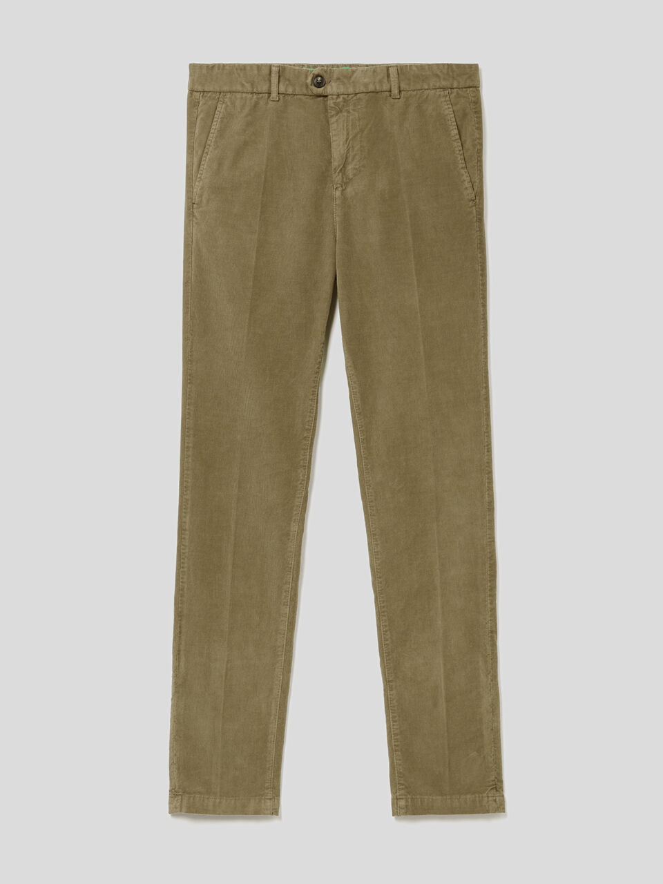 Slim fit ribbed velvet chinos image number 1